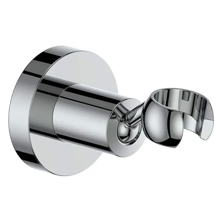 Wall Mounted All Brass Adjustable Handheld Shower Head Bracket Holder, Hand Held Shower Wand Hose Sprayer Holder 