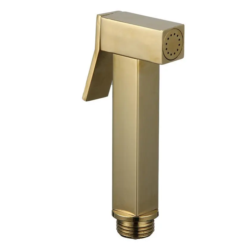 Bidet Sprayer for Toilet Single Spray Gun Bidet Sprayer Copper Material Handheld Bidet Sprayer for Toilet Square Hand Held Bidet Sprayer Suitable for Women, Pets and Baby Diaper Cleaning