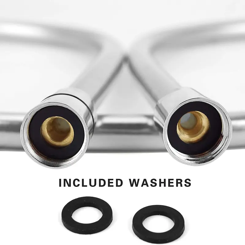 Flexible PVC Hose for Handheld Shower Head, Durable and Lightweight with Brass Insert