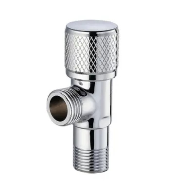 Bathroom Angle Stop Valve Shut Off Quarter Turn Hot Cold Water Shut Off Valve For Toilet Kitchen Sink,  (Color : Silver, Gold, Black, Silver)