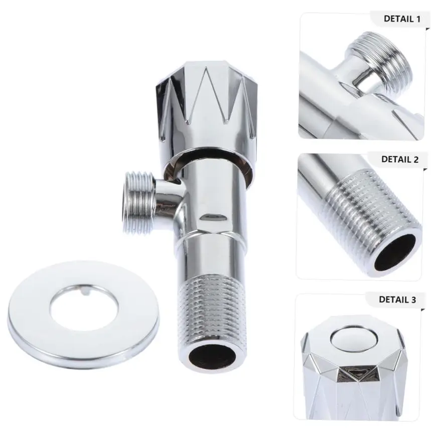 Water Angle Valve Water Heater Sturdy Angle Valves Angle Valves Hot and Cold Conversion Valves White Copper Hot and Cold Water Valve Thicken