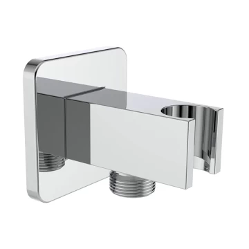 Wall Mounted Handheld Shower Holder/ Wall Mount Shower Bracket With Flange G1/2 Shower Hose Connector, Wall Mounted Drop Union Male Water Outlet