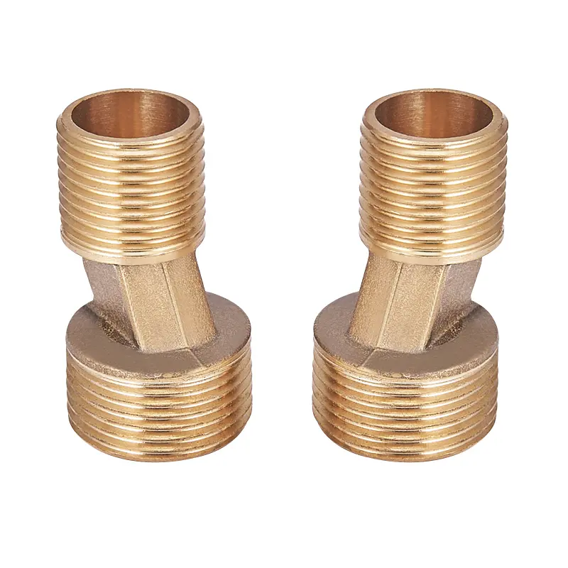 PATIKIL G1/2 to G3/4 Male Thread Claw Foot Bathtub Adapter, 48mm Brass Faucet Eccentric Swing Arm Wall Mount Replacement with Sealing Ring