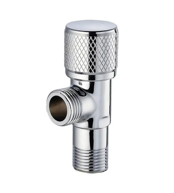Bathroom Angle Stop Valve Shut Off Quarter Turn Hot Cold Water Shut Off Valve For Toilet Kitchen Sink,  (Color : Silver, Gold, Black, Silver)