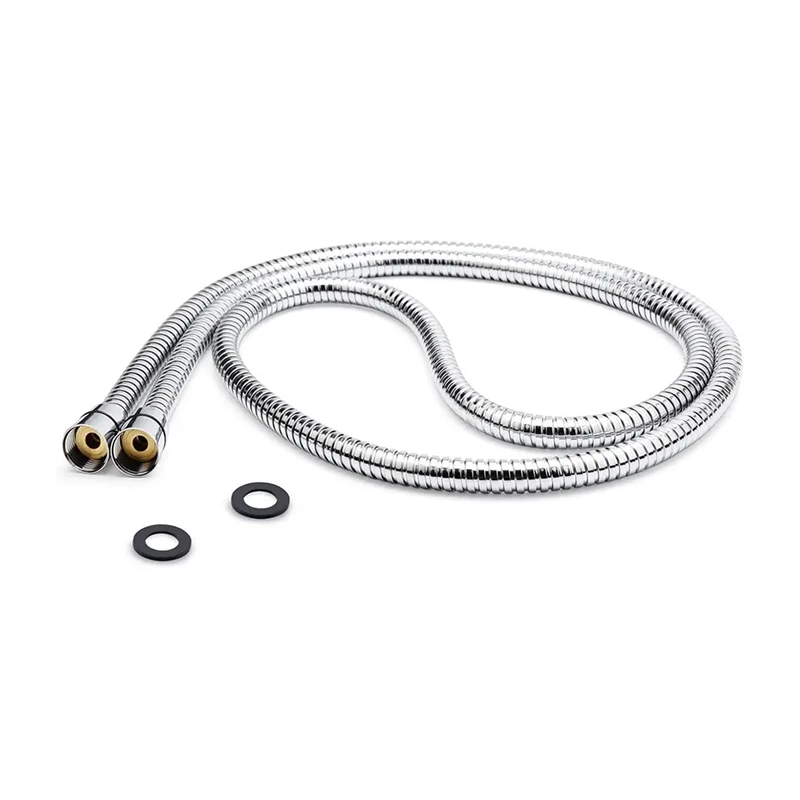 Universal Flexible Shower Hose - Extra Long, Stainless Steel, Double-Buckle For Handheld Showerhead