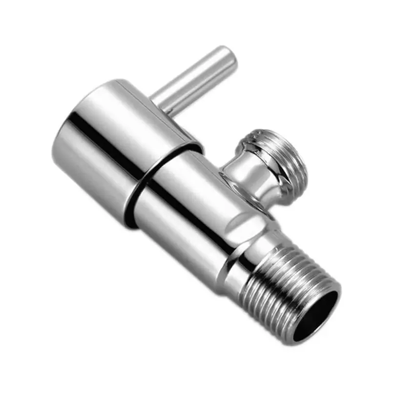Brass Angle Stop Valve Shut Off G1/2inch,plplaaoo Sink Shut Off Valve,1Pc Bathroom Water Control Angle Valve Faucet Tap Sturdy and Durable Brass Chrome Plated Accessories