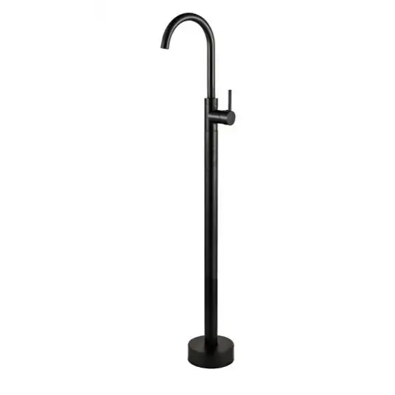 Single Function Freestanding Tub Filler Floor Mounted Single Handle Bathtub Faucet Without Handheld Spray Single Lever Brass Mixer Tap
