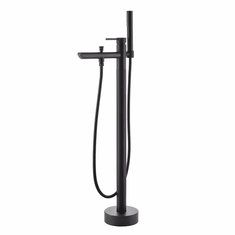 Floor Mount Brass Bathtub Faucet Freestanding Tub Filler / Faucet Free Standing bathroom Shower faucet Mixer Tap