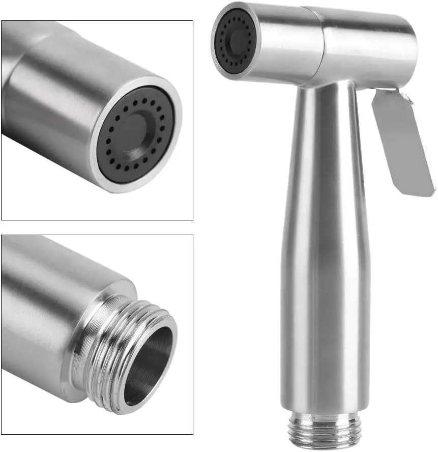 Handheld Bidet Sprayer for Toilet-Adjustable Water Pressure Jet Spray with Plastic T-Valve for Feminine Wash