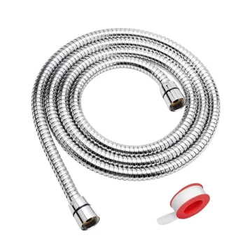 Universal Flexible Shower Hose - Extra Long, Stainless Steel, Double-Buckle For Handheld Showerhead
